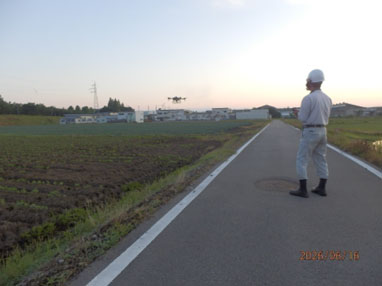 ネギ農薬散布